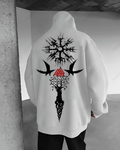 UrbanOutfits Men Oversized Hoodie White / Cotton-Fleece / S Men Oversized Hoodie