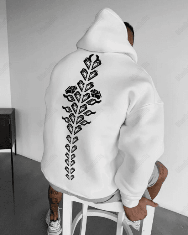 UrbanOutfits Men Oversized Hoodie White / Cotton-Fleece / S Men Oversized Hoodie [ Unisex ]