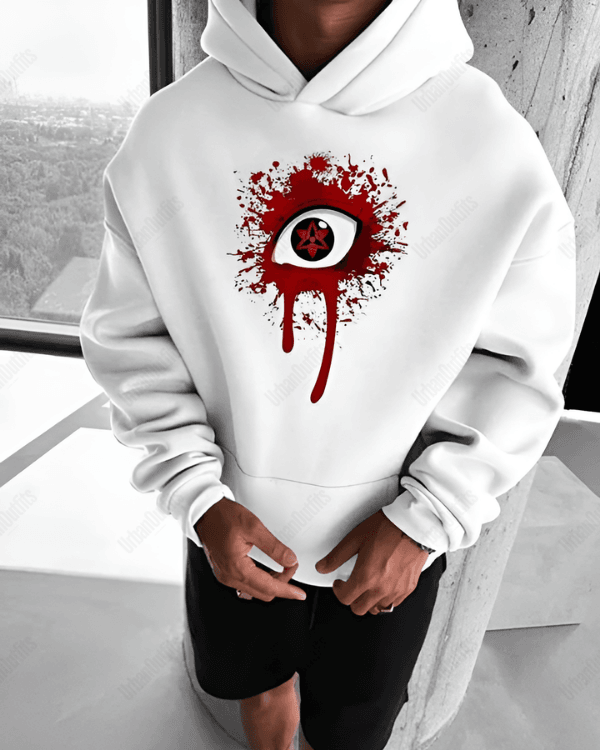 UrbanOutfits Men Oversized Hoodie White / Cotton-Fleece / S Naruto - Men Oversized Hoodie [ Unisex ]