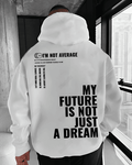 UrbanOutfits Men Oversized Hoodie White / Cotton-Fleece / S Not Just A Dream - Men Oversized Hoodie [ Unisex ]