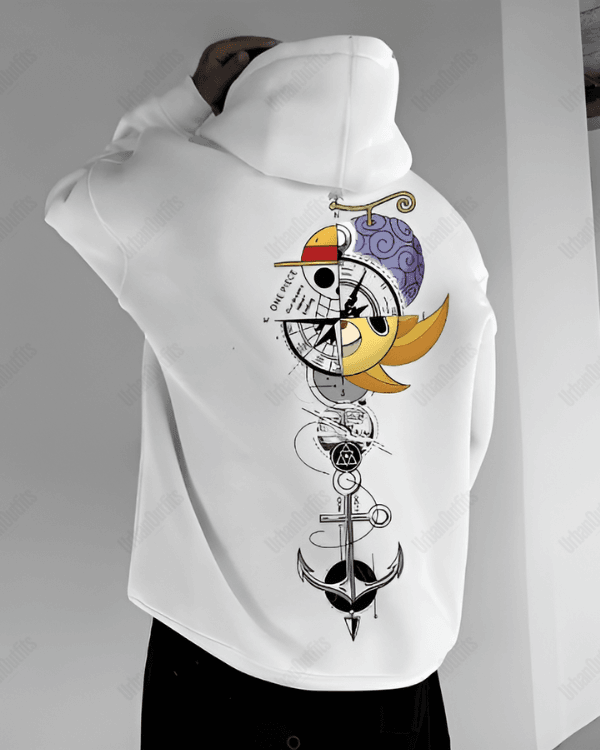 UrbanOutfits Men Oversized Hoodie White / Cotton-Fleece / S One Piece - Men Oversized Hoodie [ Unisex ]