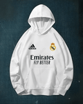 UrbanOutfits Men Oversized Hoodie White / Cotton-Fleece / S REAL MADRID - Men Oversized Hoodie [ Unisex ]