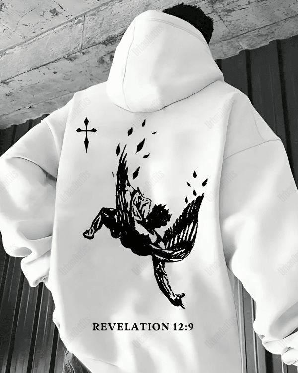 UrbanOutfits Men Oversized Hoodie White / Cotton-Fleece / S Revelation - Men Oversized Hoodie [ Unisex ]