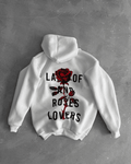 UrbanOutfits Men Oversized Hoodie White / Cotton-Fleece / S Roses Lover - Men Oversized Hoodie [ Unisex ]