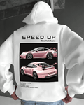 UrbanOutfits Men Oversized Hoodie White / Cotton-Fleece / S SPEED UP  - Men Oversized Hoodie [ Unisex ]