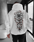 UrbanOutfits Men Oversized Hoodie White / Cotton-Fleece / S TIME - Men Oversized Hoodie [ Unisex ]