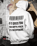 UrbanOutfits Men Oversized Hoodie White / Cotton-Fleece / S Too Expensive - Men Oversized Hoodie [ Unisex ]