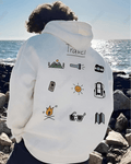 UrbanOutfits Men Oversized Hoodie White / Cotton-Fleece / S Travel - Men Oversized Hoodie [ Unisex ]