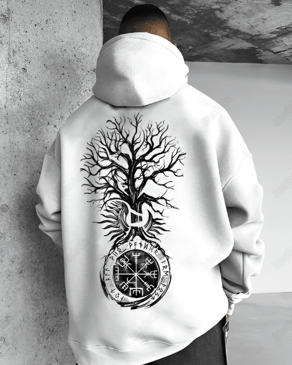 UrbanOutfits Men Oversized Hoodie White / Cotton-Fleece / S VIKING - Men Oversized Hoodie [ Unisex ]