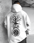 UrbanOutfits Men Oversized Hoodie White / Cotton-Fleece / S VIKING - Men Oversized Hoodie [ Unisex ]