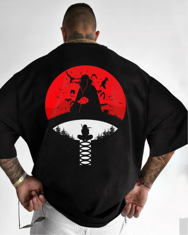UrbanOutfits Men Oversized T-Shirt Black / Cotton / S NARUTO - Men oversized t-shirt