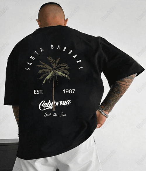 UrbanOutfits Men Oversized T-Shirt Black / Cotton / S Palm Men oversized t-shirt