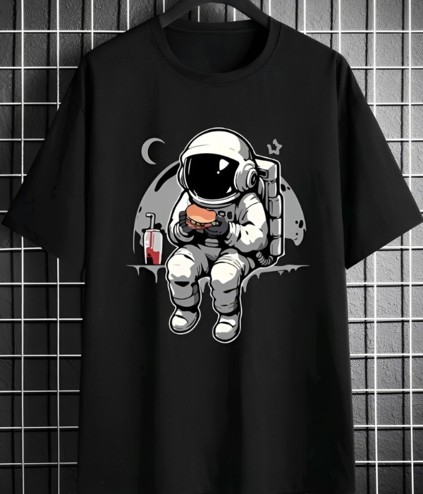 UrbanOutfits Men Oversized T-Shirt Black / S Astronaut - Men Oversized T-shirt