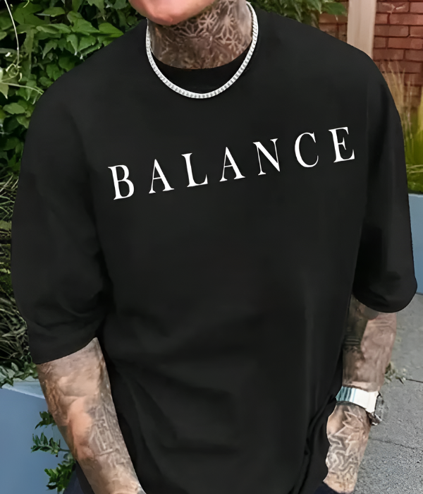 UrbanOutfits Men Oversized T-Shirt Black / S BALANCE - Men Oversized T-shirt