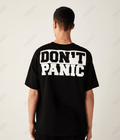 UrbanOutfits Men Oversized T-Shirt Black / S 'DON'T PANIC ' Men Oversized T-shirt [ Unisex ]