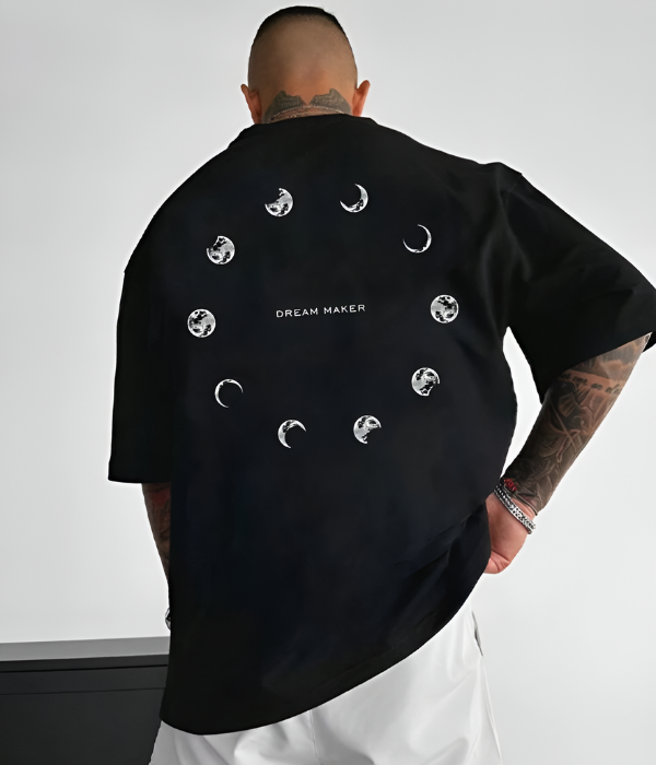 UrbanOutfits Men Oversized T-Shirt Black / S ' DREAM MAKER ' Men Oversized T-shirt