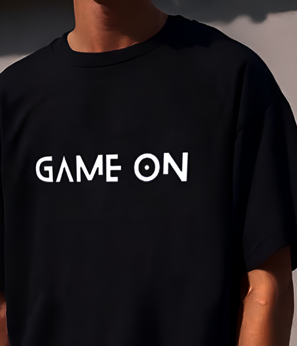 UrbanOutfits Men Oversized T-Shirt Black / S GAME ON Men Oversized T-shirt