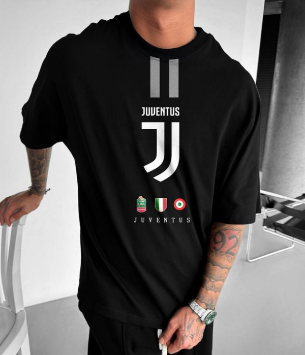 UrbanOutfits Men Oversized T-Shirt Black / S JUVENTOS - Men Oversized T-shirt