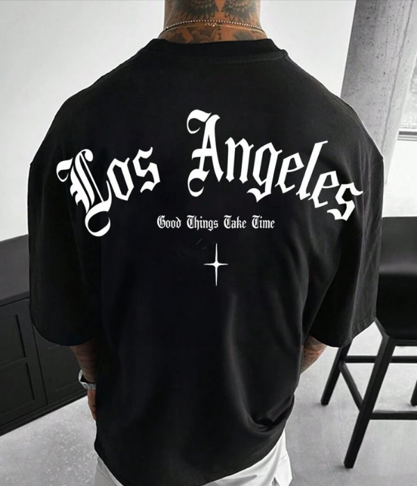 UrbanOutfits Men Oversized T-Shirt Black / S LOS ANGELES - Men Oversized T-shirt