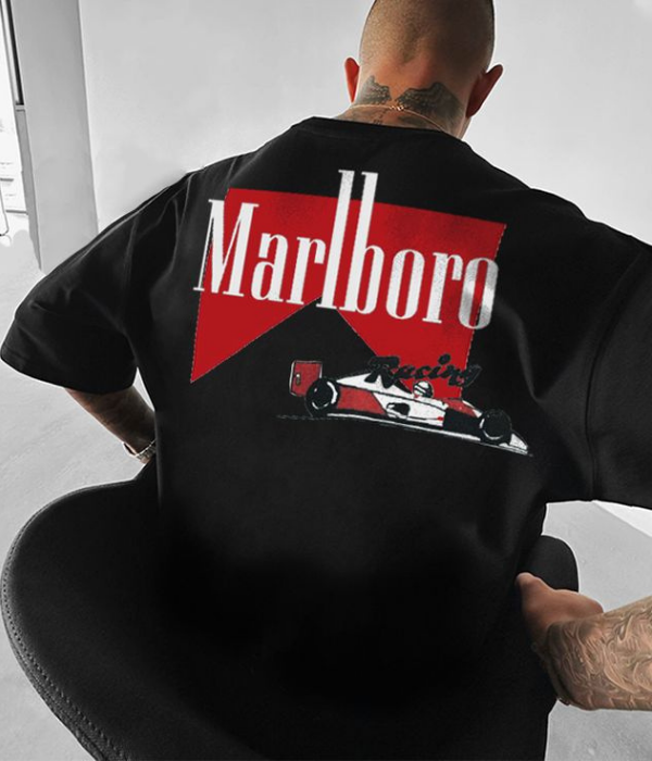 UrbanOutfits Men Oversized T-Shirt Black / S ' MARLBORO ' Men Oversized T-shirt