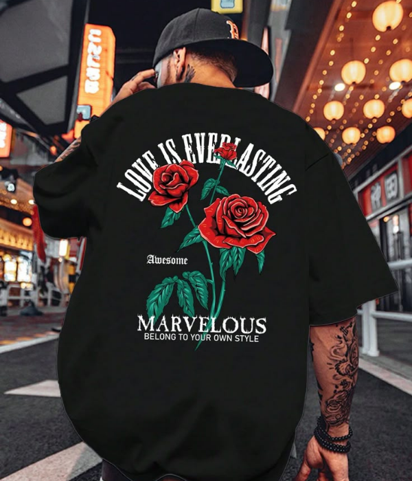 UrbanOutfits Men Oversized T-Shirt Black / S MARVELOUS- Men Oversized T-shirt