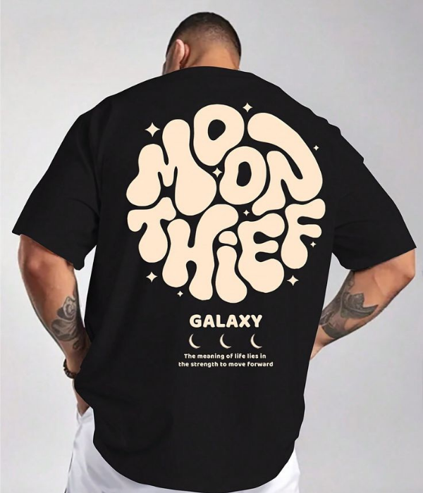 UrbanOutfits Men Oversized T-Shirt Black / S MOON THIEF - Men Oversized T-shirt