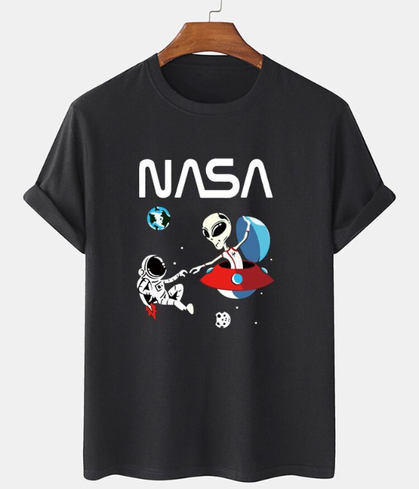 UrbanOutfits Men Oversized T-Shirt Black / S NASA - Men Oversized T-shirt