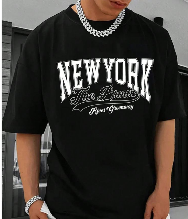 UrbanOutfits Men Oversized T-Shirt Black / S New York - Men Oversized T-shirt