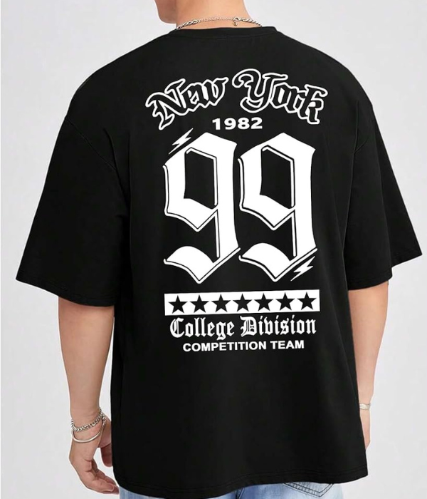UrbanOutfits Men Oversized T-Shirt Black / S ' New York ' Men Oversized T-shirt