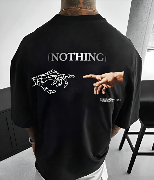 UrbanOutfits Men Oversized T-Shirt Black / S NOTHING - Men Oversized T-shirt