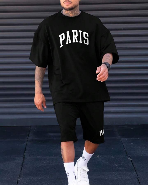 UrbanOutfits Men Oversized T-Shirt Black / S Paris - Men Oversized T-shirt  [ Unisex ]