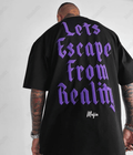 UrbanOutfits Men Oversized T-Shirt Black / S ' REALITY ' Men Oversized T-shirt