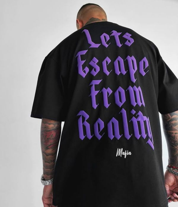 UrbanOutfits Men Oversized T-Shirt Black / S ' REALITY ' Men Oversized T-shirt