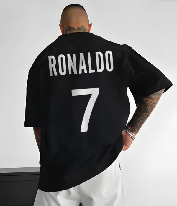 UrbanOutfits Men Oversized T-Shirt Black / S ' RONALDO 7 ' Oversized T-shirt [ Unisex ]