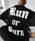 UrbanOutfits Men Oversized T-Shirt Black / S RUN or BURN Oversized T-shirt