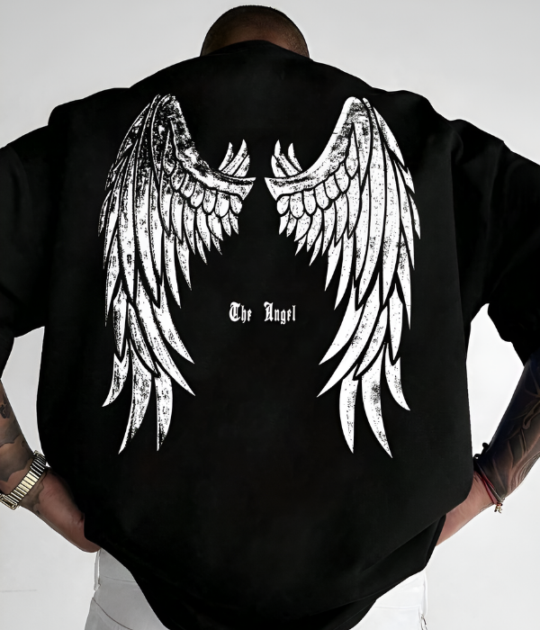 UrbanOutfits Men Oversized T-Shirt Black / S ' THE ANGEL ' Men Oversized T-shirt