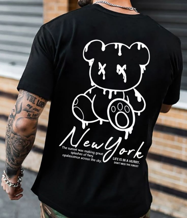 UrbanOutfits Men Oversized T-Shirt Black / S York- Men Oversized T-shirt