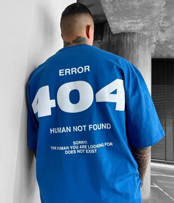 UrbanOutfits Men Oversized T-Shirt Blue / S ' 404 'Oversized T-shirt [ UNISEX ]
