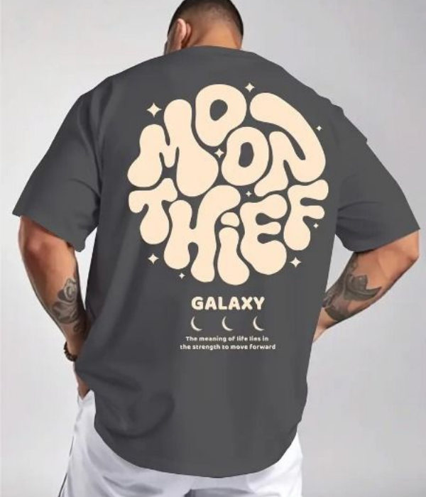 UrbanOutfits Men Oversized T-Shirt Dark gray / S MOON THIEF - Men Oversized T-shirt