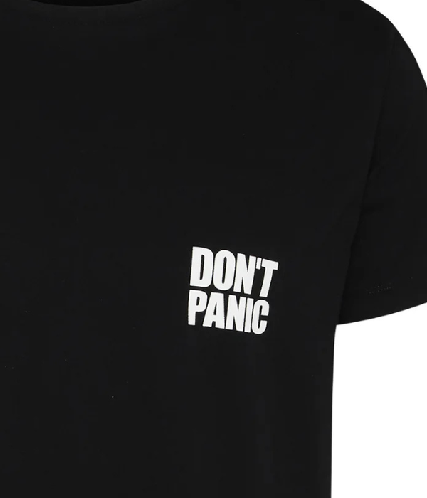 UrbanOutfits Men Oversized T-Shirt 'DON'T PANIC ' Men Oversized T-shirt [ Unisex ]