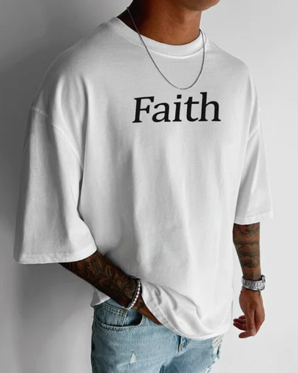 UrbanOutfits Men Oversized T-Shirt Faith over Fear - Men Oversized T-shirt
