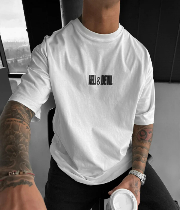 UrbanOutfits Men Oversized T-Shirt HELL&DEVIL Men Oversized T-shirt