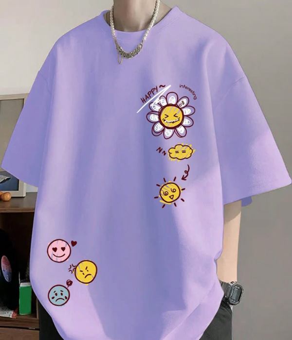 UrbanOutfits Men Oversized T-Shirt Light purple / S Men Oversized T-shirt