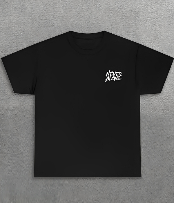 UrbanOutfits Men Oversized T-Shirt ' NEVER ALONE ' Men Oversized T-shirt