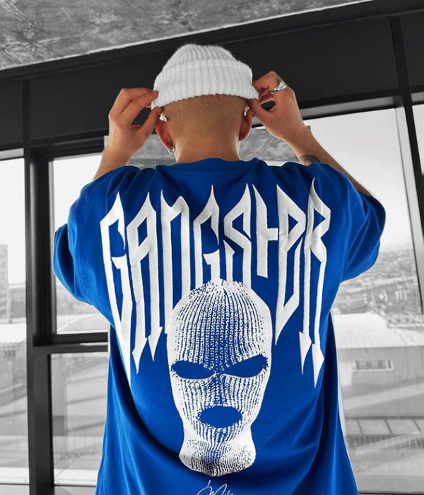 UrbanOutfits Men Oversized T-Shirt Royal Blue / S GANGSTER Men Oversized T-shirt
