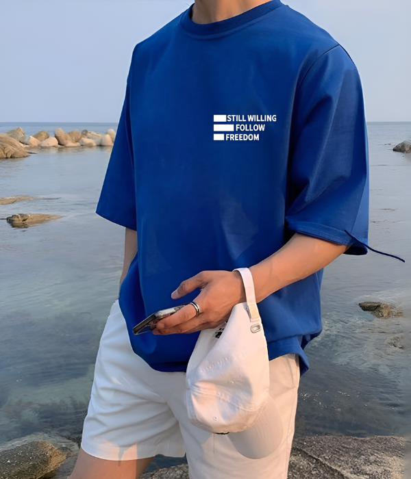 UrbanOutfits Men Oversized T-Shirt Royal Blue / S Men Oversized T-shirt