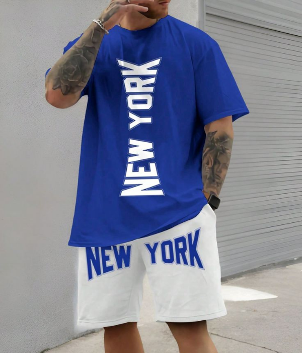 UrbanOutfits Men Oversized T-Shirt Royal Blue / S NEW YORK Men Oversized T-shirt
