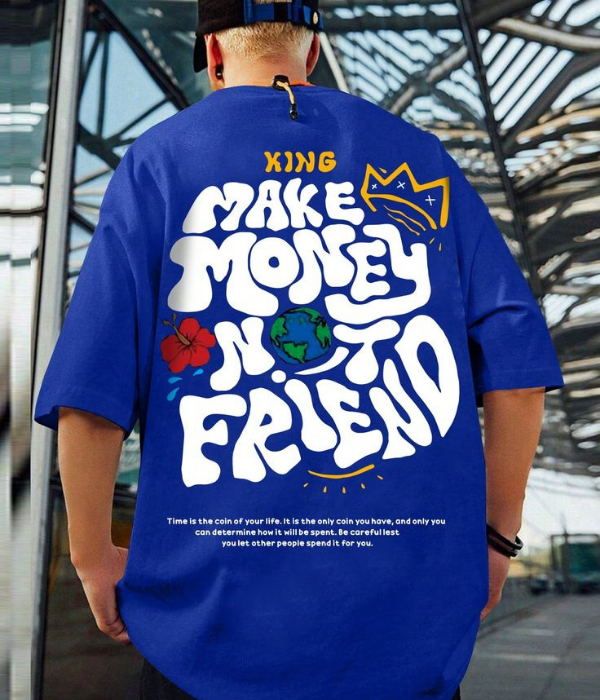 UrbanOutfits Men Oversized T-Shirt Royal Blue / S XING Men Oversized T-shirt
