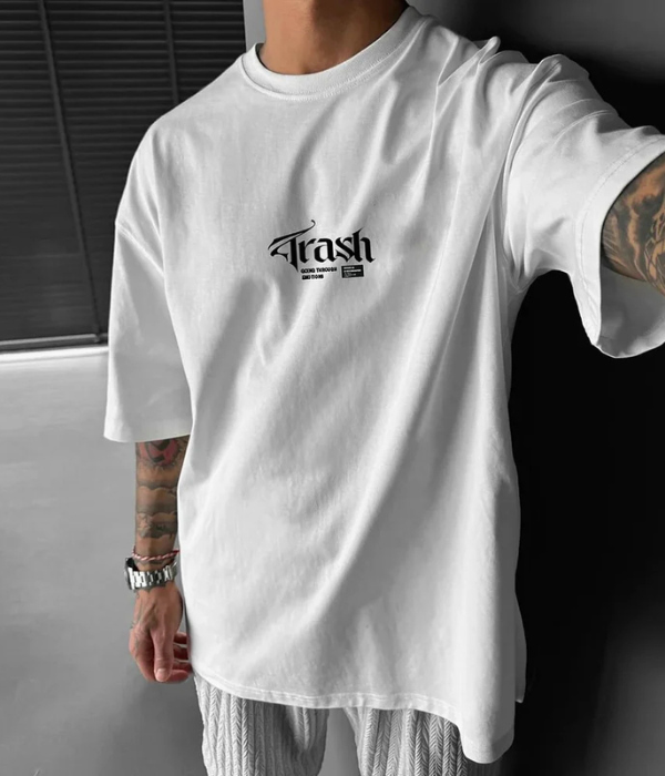 UrbanOutfits Men Oversized T-Shirt ' TRASH ' Men Oversized T-shirt
