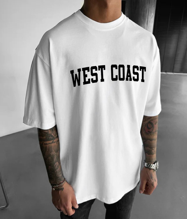 UrbanOutfits Men Oversized T-Shirt ' WEST COAST ' Oversized T-shirt